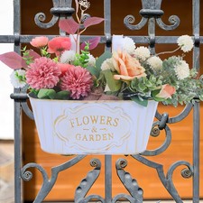 Fence Planters for Outdoor Plants Hanging Bucket Pot Deck Railing
