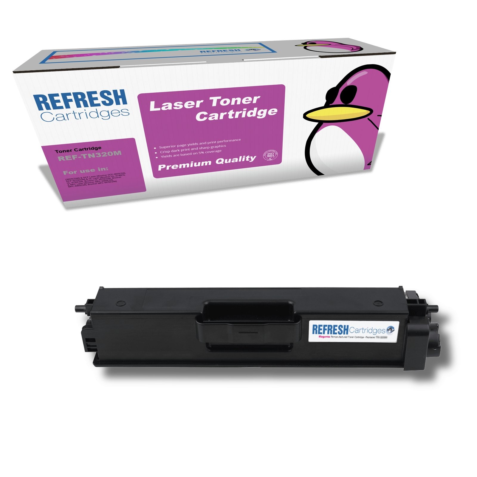 Refresh Cartridges Magenta TN320M Toner Compatible With Brother Printers