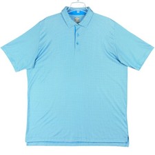 Callaway Men's XL Opti-Dri Swing Tech Golf Polo Shirt Blue Gingham Short Sleeve