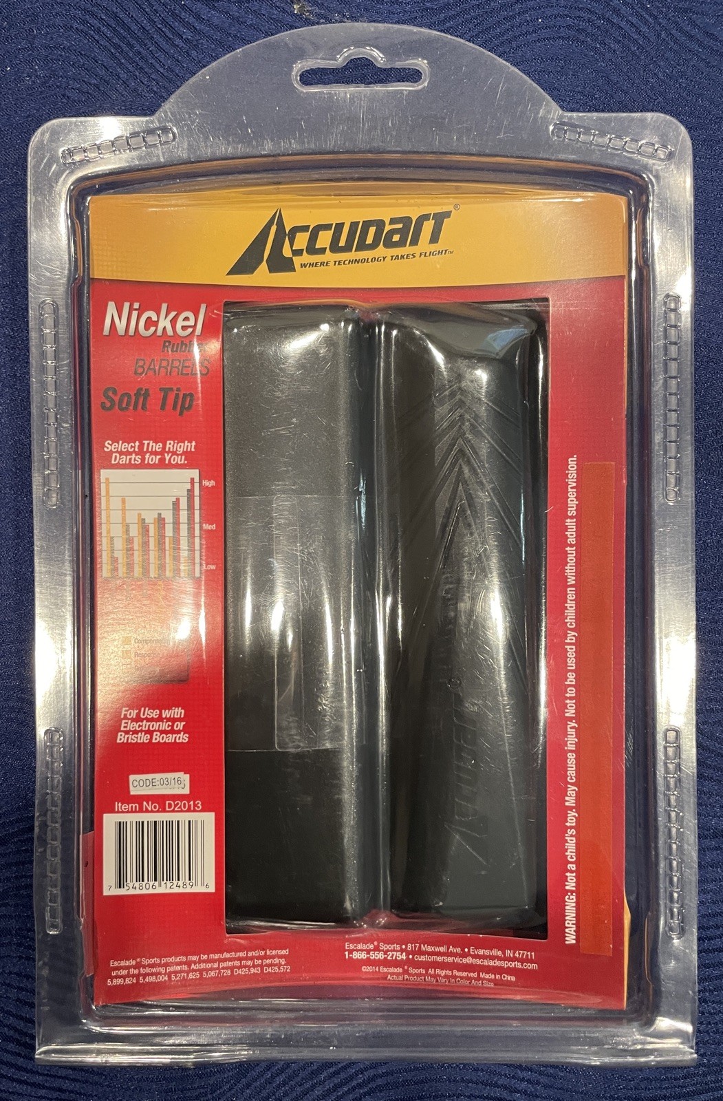 Accudart Grip-It Set - Soft Tips - Skull Graphics - 3 Nickel Barrels - 3 Flights