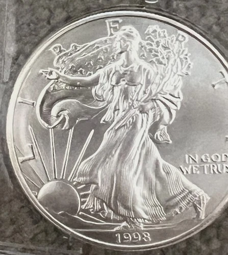 1998 WALKING LIBERTY AMERICAN EAGLE .999 FINE SILVER DOLLAR COIN 1oz