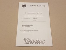 ABE Gutachten Sportauspuff SEBRING XR3 M Ford Escort Orion Endschalldämpfer