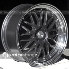 Circuit Cp30 20x8.5 20x9.5 5x114.3 35 Gun Metal Staggered Wheels Lm Style Mesh
