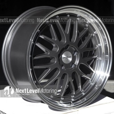 CIRCUIT CP30 20x8.5 20x9.5 5x114.3 +35 Gun Metal Staggered Wheels LM Style Mesh