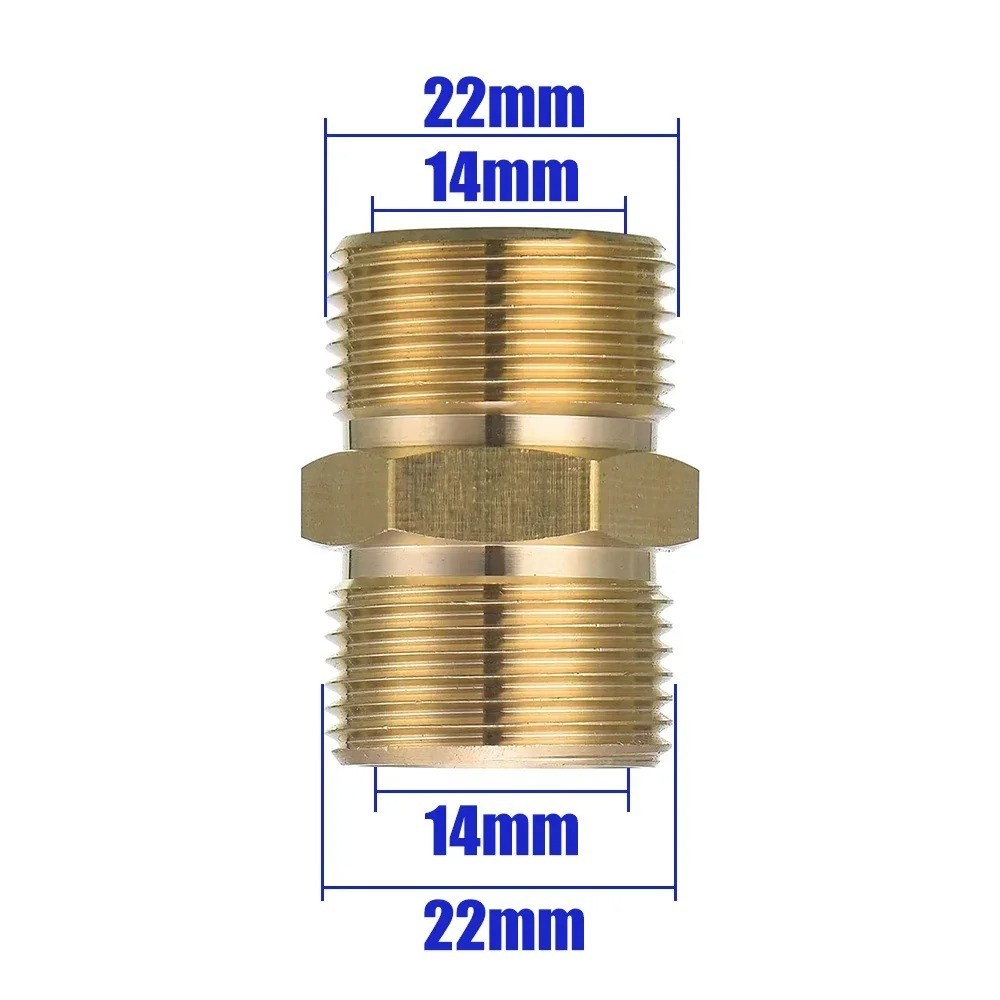 Adapter To M22 14mm Female Metric M22-15mm Male Thread Pressure Washer-Coupler
