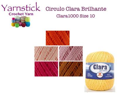 Circulo Clara Brillante 1000M Häkelbaumwolle Strickgarn 150G Größe 10
