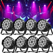 8PCS 18LED PAR Light RGBW Stage Lighting DMX512 DJ Disco Party Club Show Church