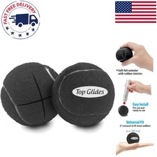 Elegant Black Precut Tennis Ball Glides for Walkers - Easy Floor Protection