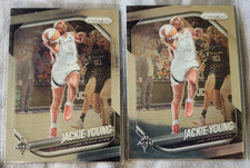 JACKIE YOUNG 2-CARD LOT 2025 WNBA Panini Prizm #23 LAS VEGAS ACES Mint