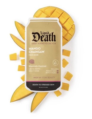 LIQUID DEATH MANGO CHAINSAW BLEMISH CONTROL FACE MASK ESW BEAUTY FREE SHIPPING