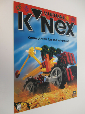 VIRTUAL K'NEX Pc Cd 1998 Flyer Ad Sheet Print Literature E3 Promo