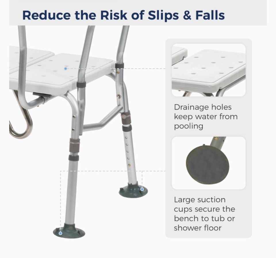 Medical Tub Transfer Bench With Curtain Guard Protection eBay