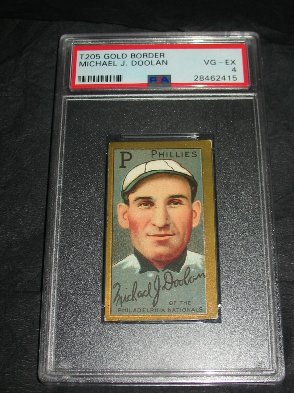 1911 T205 Gold Border Michael J. Doolan - PSA VG/EX 4 ~Sovereign - Philadelphia