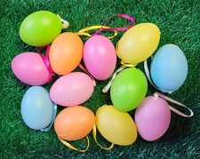 PLASTIK OSTEREIER bunt**Plastikeier**Kunststoff**Ostern**12 Stück**5 cm**NEU
