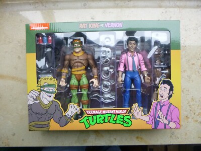 Teenage Mutant Ninja Turtles TMNT Cartoon Rat King & Vernon Actionfiguren NEU