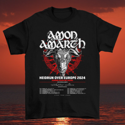 AMON AMARTH Heidrun over Europe Tour 2024 T Shirt Full Size S-5XL
