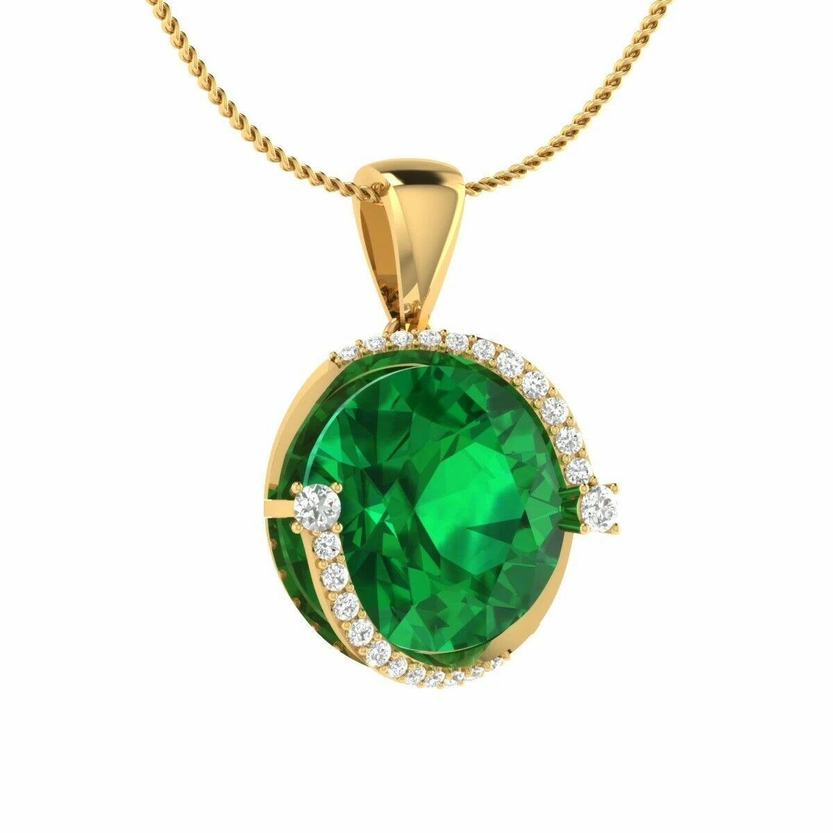 Big emerald pendant deals