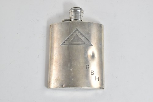Sterling Silver Swaine Brigg London Monogram Flask *83 - 第 1/4 張圖片