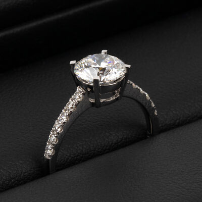 IGI Certified E/VS2,1.61ct Laboratory Grown Diamond Ring 18K White Gold