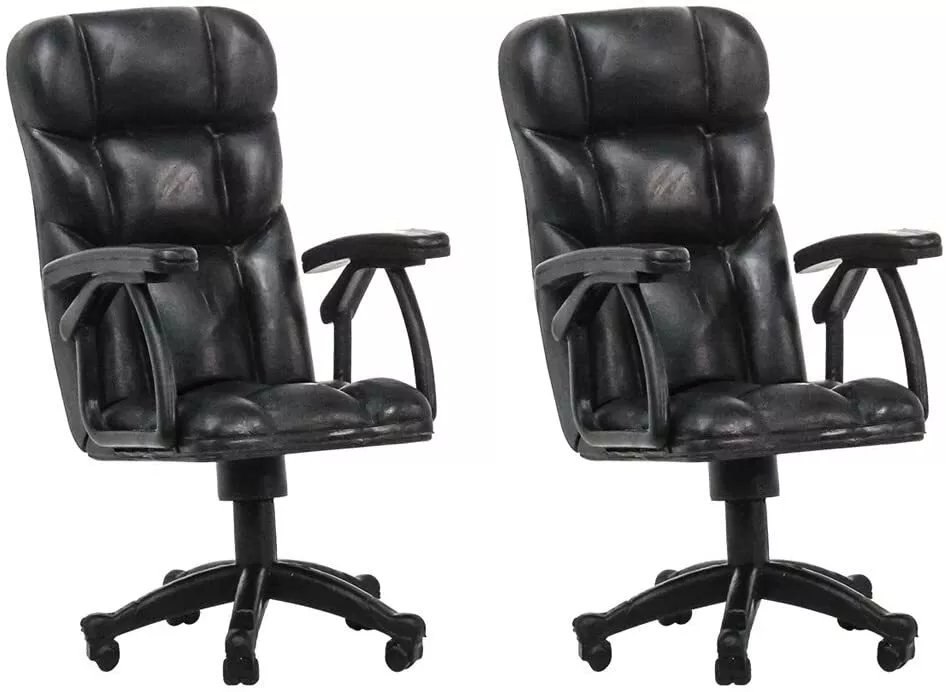 Set of 2 Plastic Toy Breakable Office Chairs for WWE Wrestling Action Figures