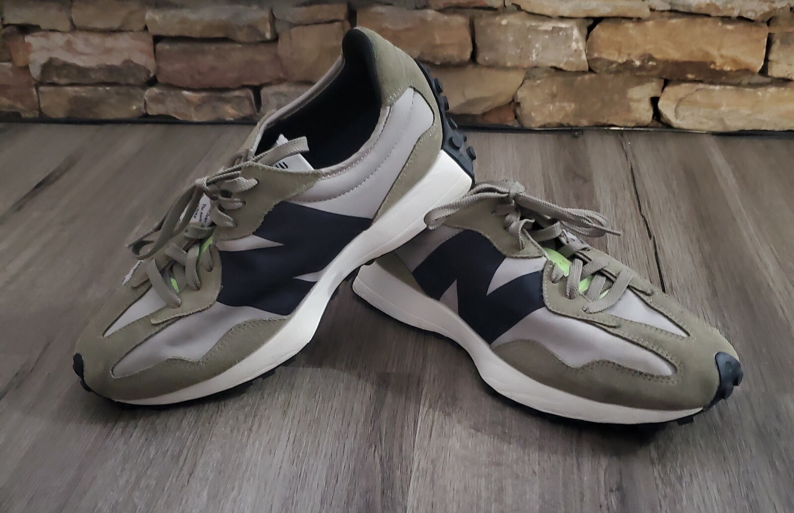 New Balance - 327 - MS327IB Aluminum \u0026 Covert Green Men's Shoes Size 11