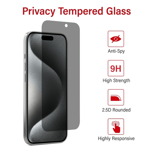 Kinglas Privacy Tempered Glass Screen Protector for iPhone 16 Pro Max (1 Pcs ... - Zdjęcie 2 z 5