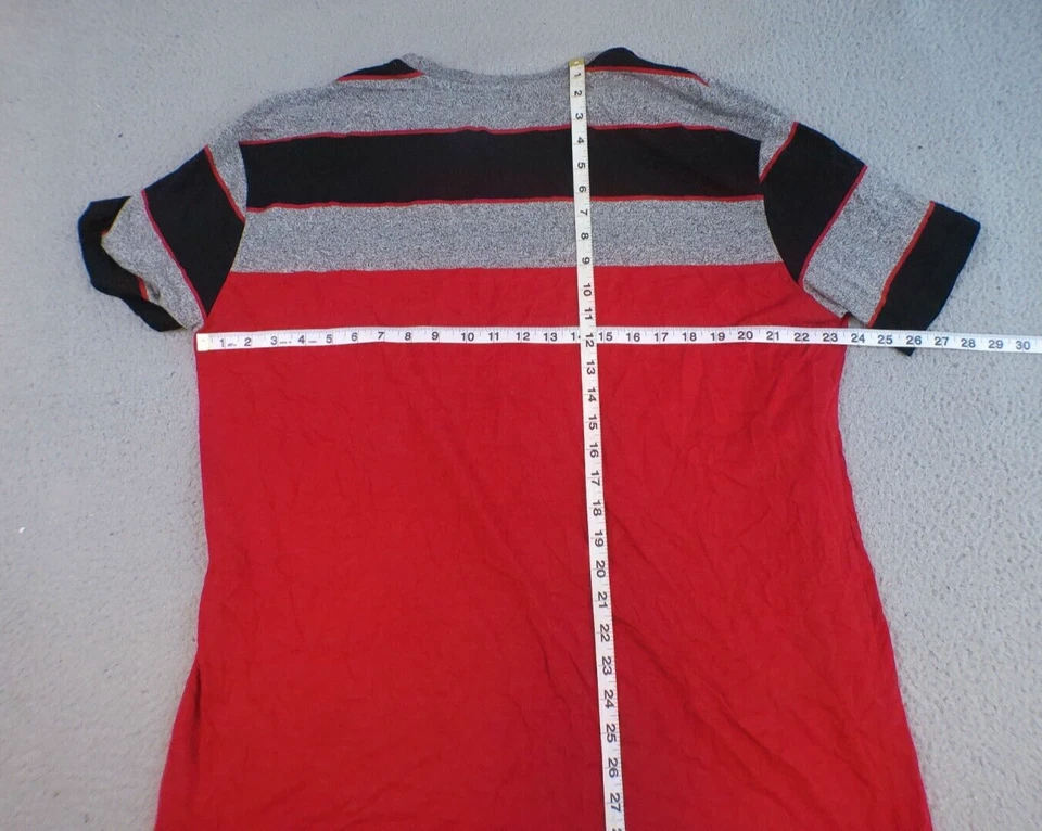 Camisa Echo Unltd Para Hombres 2XL Roja Negra Manga Corta Grande Gráfico Logo Y2k Adulto Foto 3 de 4