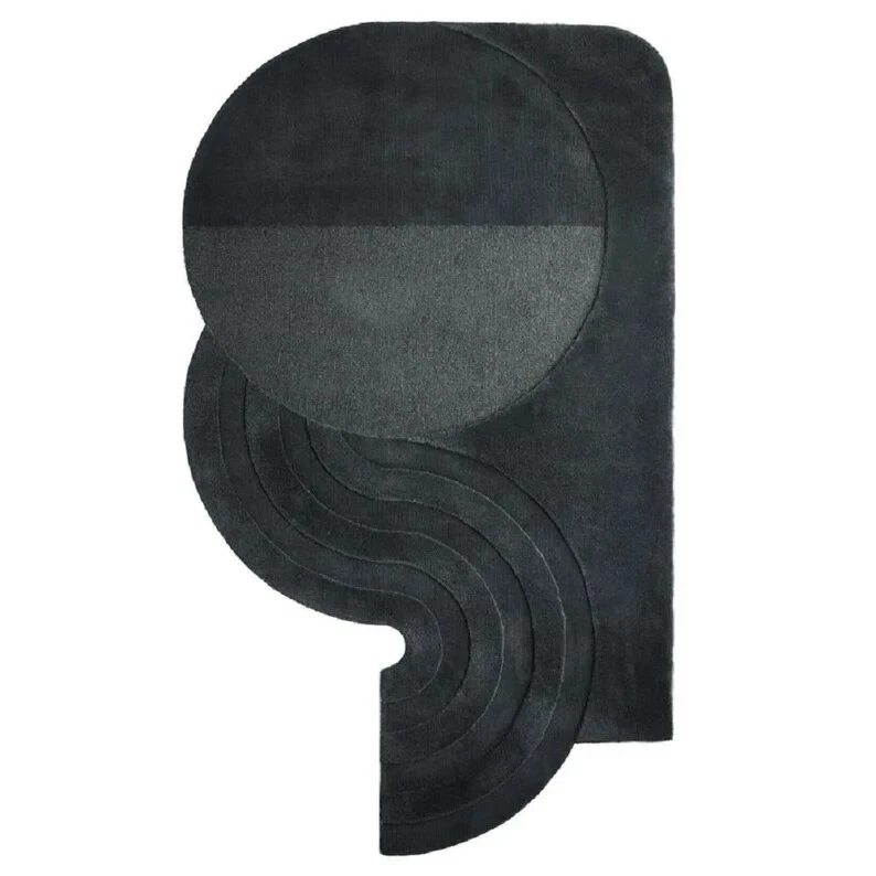 Tapete de área indiano moderno de lã tufado à mão Nova Zelândia - Imagem 2 de 3