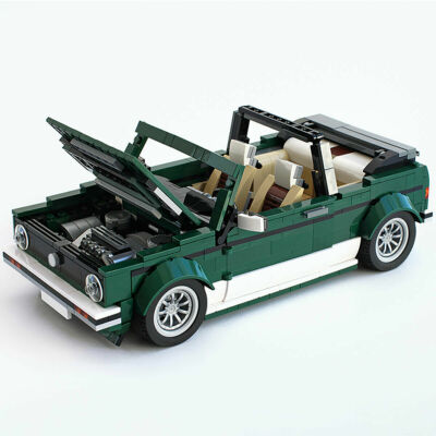 MOC Golf MK1 Convertible Car Building Blocks Display Vehicle Model Set for Adult