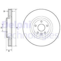 Delphi 2X Bremsscheibe Vorne Ø325 Mm BelüFtet FüR Jaguar XE Ja_ 2.0 X760 XF