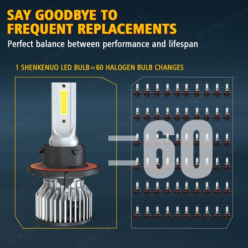 For 2006 2007 08 Dodge Ram 1500 2500 3500 6X 6000K LED Headlight Fog Light Bulbs - Picture 4 of 22