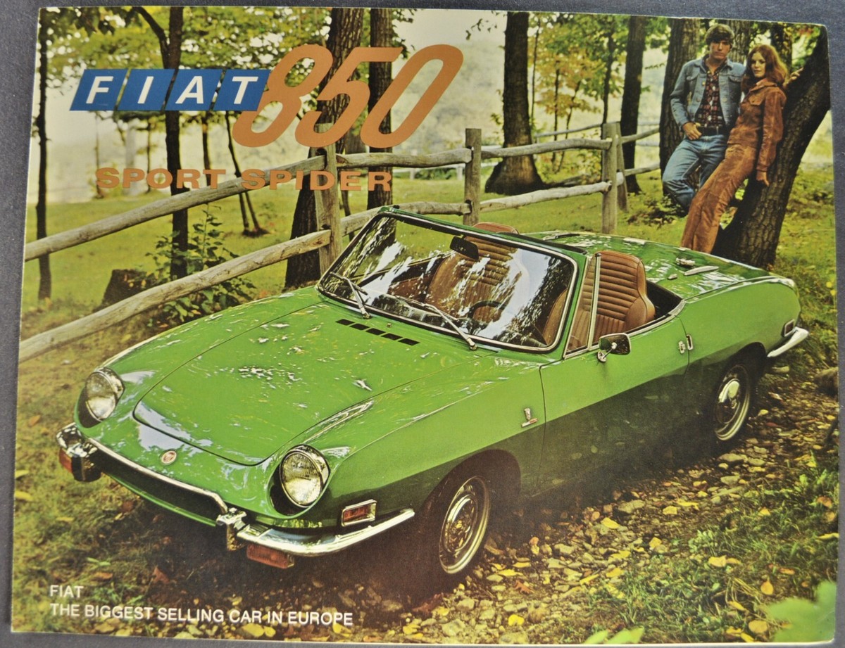 フィアット　850 ポリトーイズ 1971 Fiat 850 Sport Spider Brochure Convertible Roadster Excellent