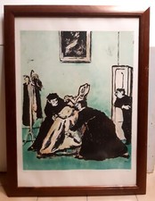 NINO CAFFE' litografia PRETINI 187/200 50x70cm + cornice con rif.asta nel retro