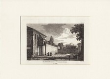 ROMA  CONVENTO S. CLEMENTE - COLOSSEO,  Bourgeois,  incisione, 1804+passepartout