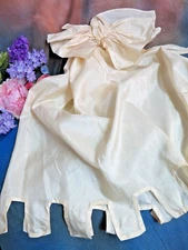 Antique skirt Silk taffeta for Fabric repair Doll dress Extra pieces Edwardian