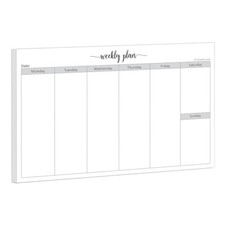 Weekly Planning Notepad Landscape - 50 Sheets 8.5" x 5.5" - Horizontal Weekly...