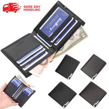 Men's Slim Bifold Wallet Leather Short Clutch Credit Card Holder Pocket Purse US