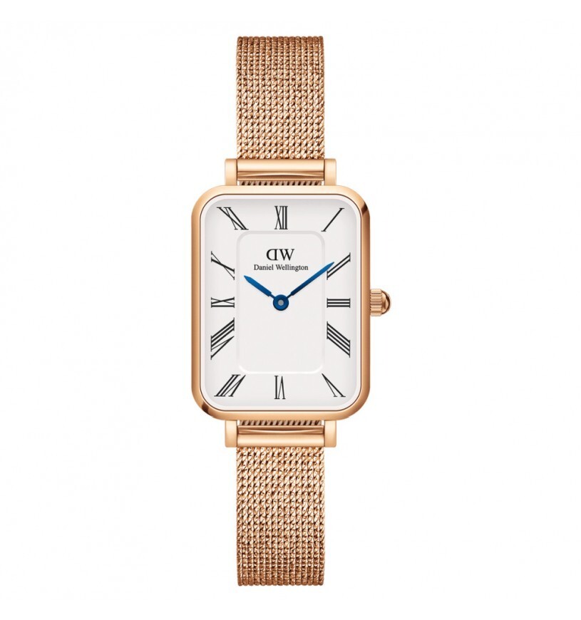 Orologio Donna Daniel Wellington Quadro Roman DW00100687 Rettangolare Oro Rosa