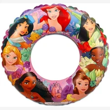 DISNEY PRINCESS 20" INFLATABLE SWIM RING FLOAT KIDS GIRL POOL WATER FLOATIES TOY