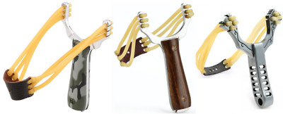 Steinschleuder Futterschleuder Sportschleuder Slingshot Zwille Ersatzgummi Metal