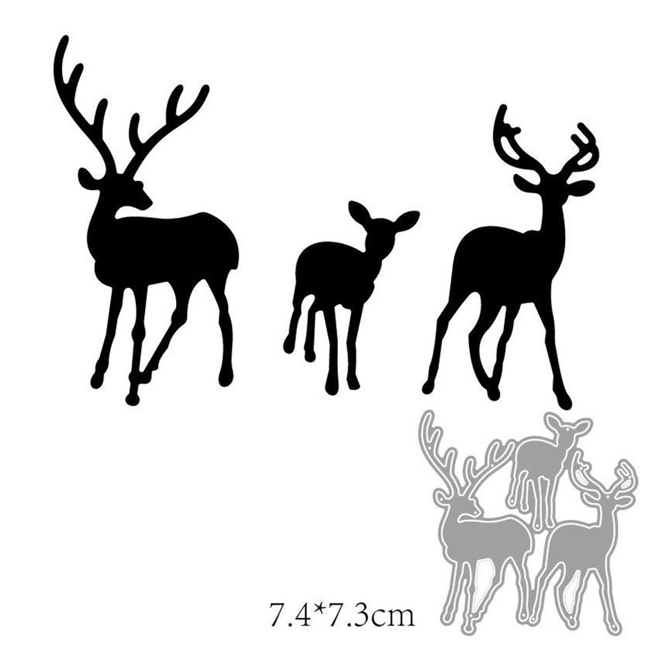 Deer Cutting Die for Crafts DIY Punching Template Scrapbook Embossing