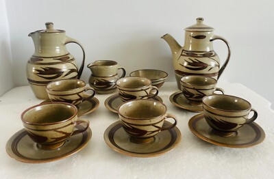 Cornish Crowan Keramik Harry & May Davis Kaffeeservice einige Schäden siehe Beschreibung & Bilder