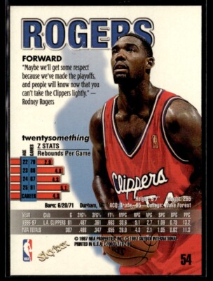 1997-98 SkyBox Z-Force Rodney Rogers #54 Los Angeles Clippers | eBay