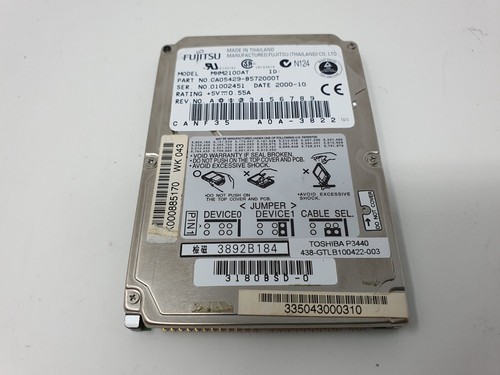 Disque dur disque dur Toshiba P3440 10 Go IDE 2,5" Fujitsu MHM2100AT article d'origine - Photo 7/12