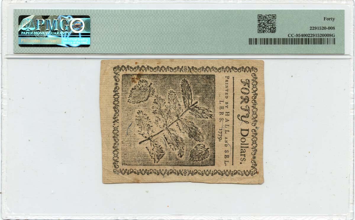1779 January 14, $40 Continental Currency FR#CC-95 PMG XF40 | eBay