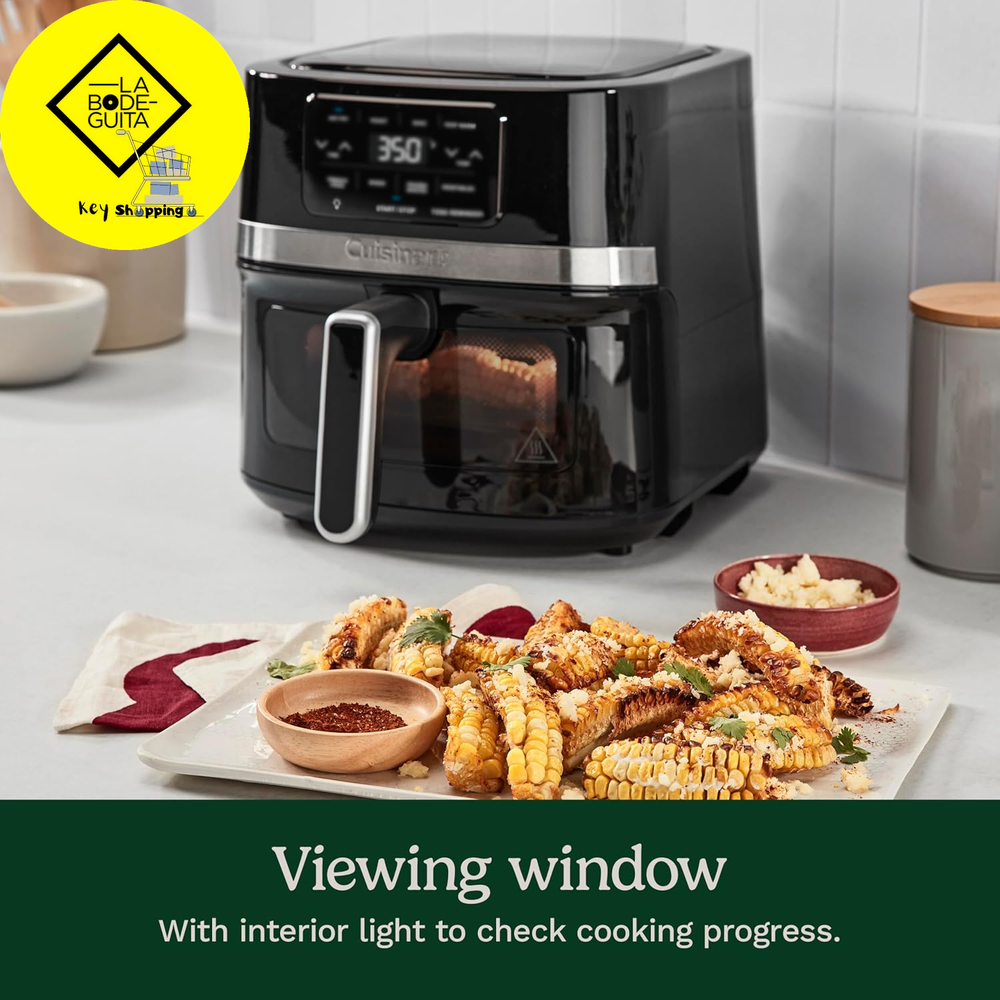 Black 4.5-Qt Stainless Steel Air Fryer Oven with Dishwasher-Safe Basket  