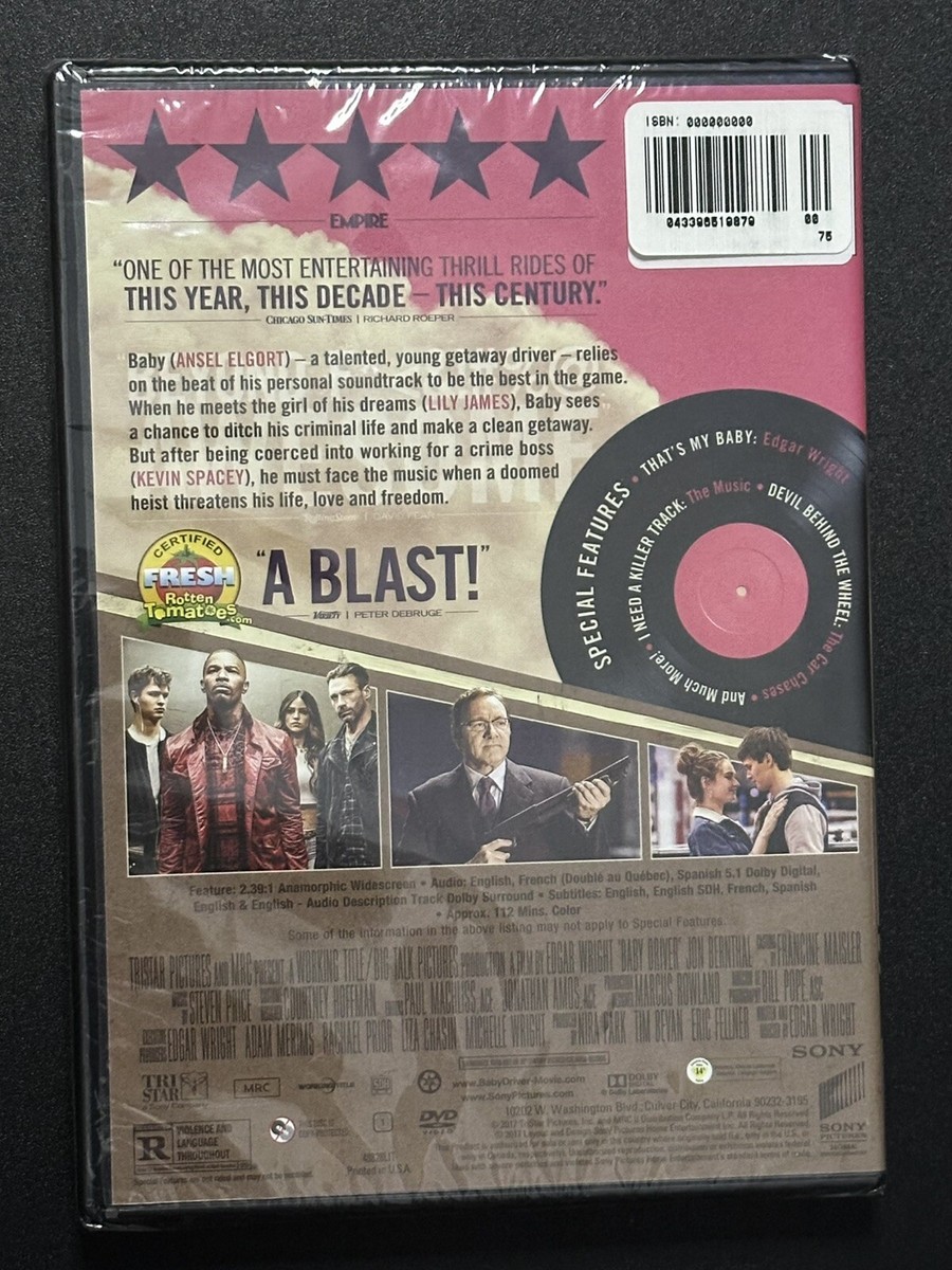 Baby Driver (DVD, 2017) SEALED 43396488281|