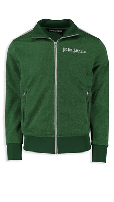 Mens PALM ANGELS Glitter Side Stripe Track Jacket Green | eBay
