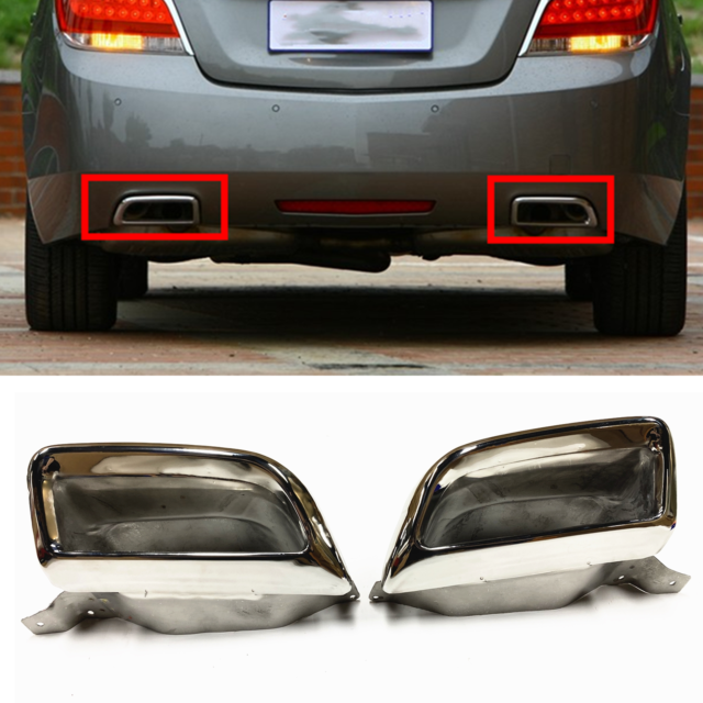 Rear Bumper Stainless steel Tail Exhaust L&R For Buick Lacrosse 2009-2013 2012