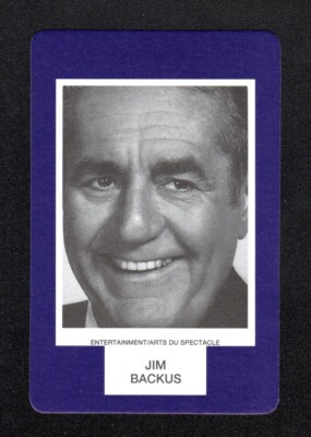 Jim Backus Actor Magoo Mr. Howell 1993 Face To Face Game Card Canadian Issue